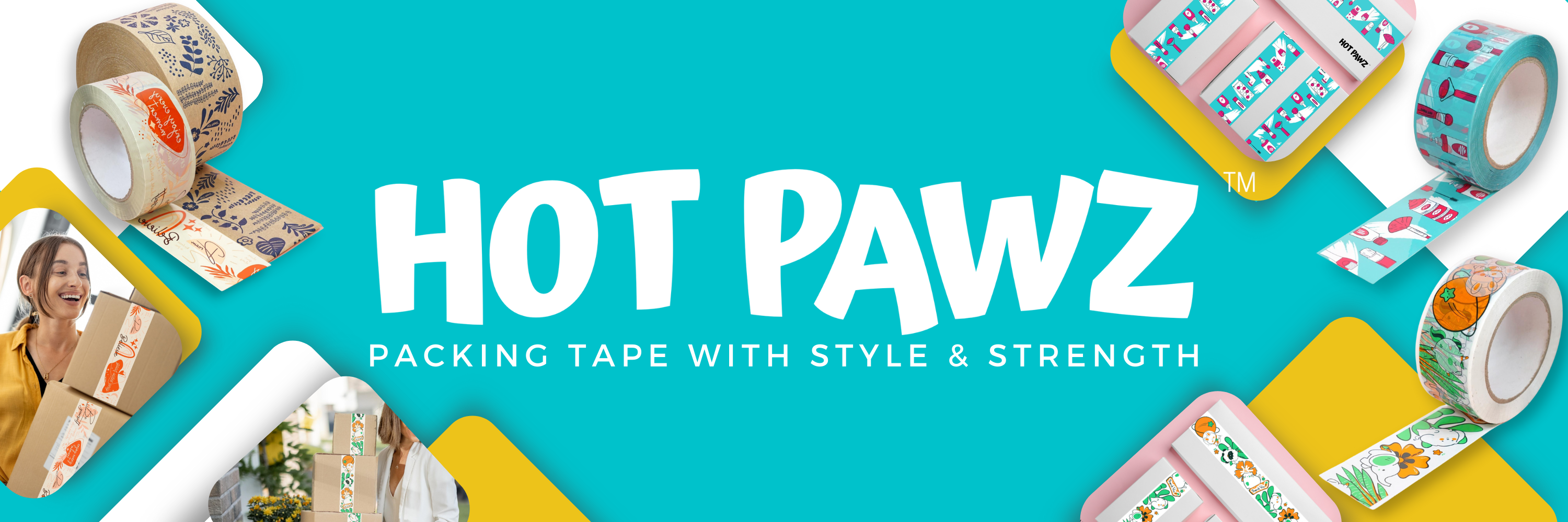 Hot Pawz Decorative Packing Tape Cute Shipping Tape