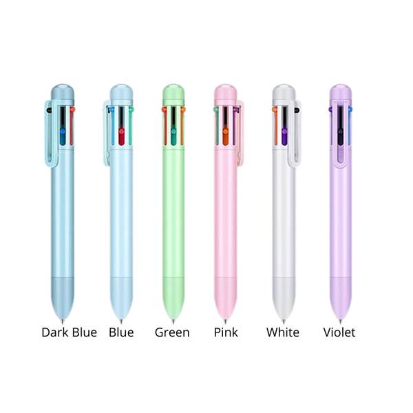 Mluchee 6 Pack Multicolor Pen In One Back to School Pens Retractable  Ballpoin