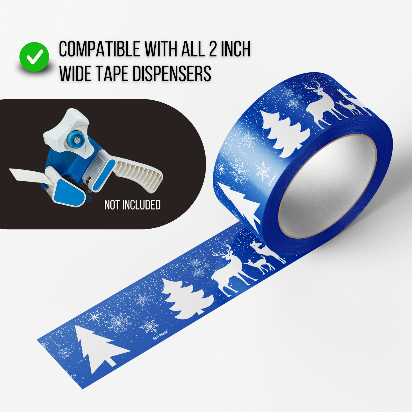 Holiday Snow Packing Tape: B-grade