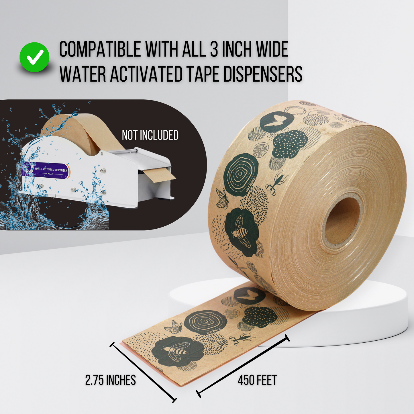 Water-activated Fiber-reinforced Paper Packing Tape, Helpful Bugs: B-grade