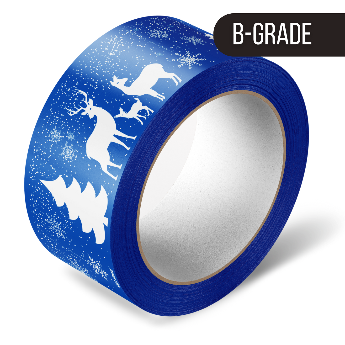 Holiday Snow B-grade packaging tape