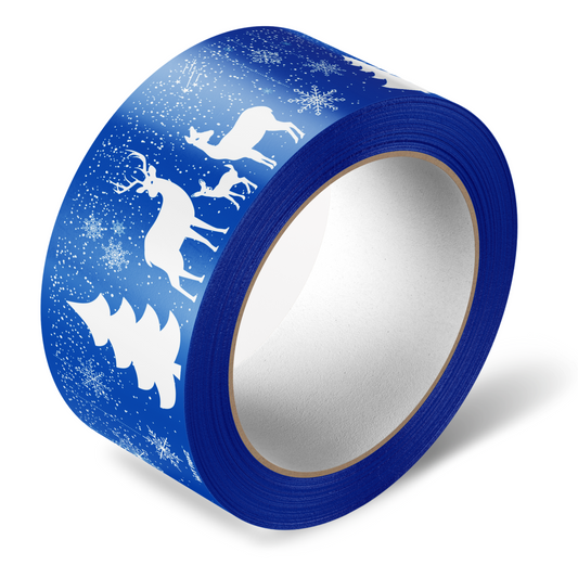 Christmas Holiday Snow Patterned Packaging Tape