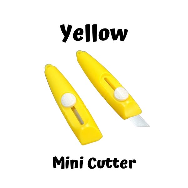 Mini Retractable Box Knife, Yellow