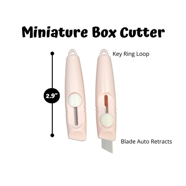 Mini Retractable Box Knife, Light Pink