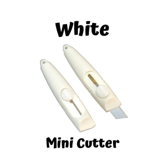 Mini Retractable Box Knife, White